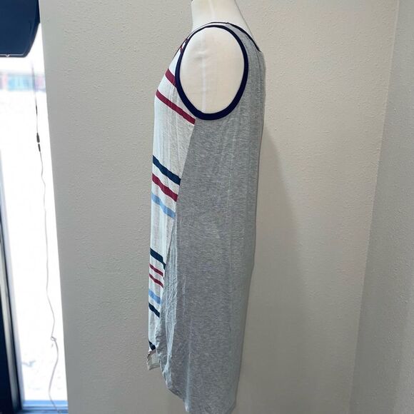 Hem & Thread Strip T-shirt Tank Top Dress Medium - Picture 6 of 6